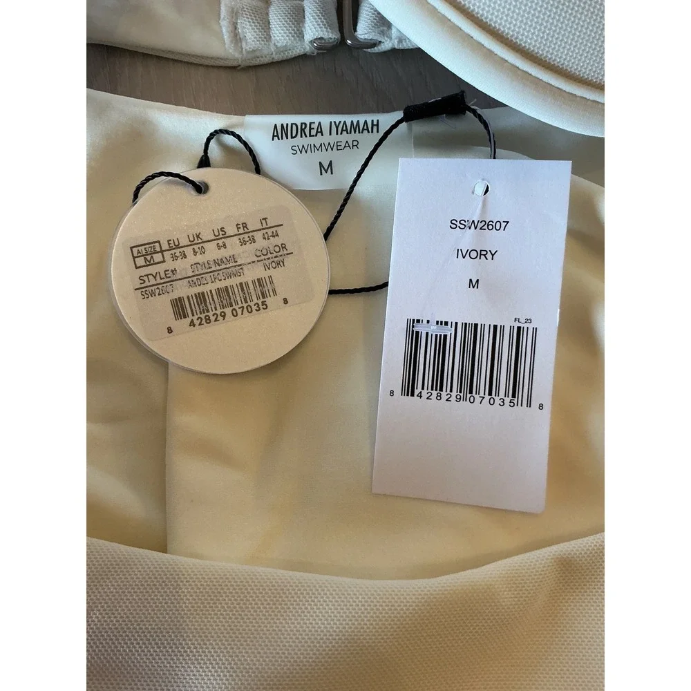 Andrea Iyamah One Piece Swimsuit Ivory Size Medium New With Tags